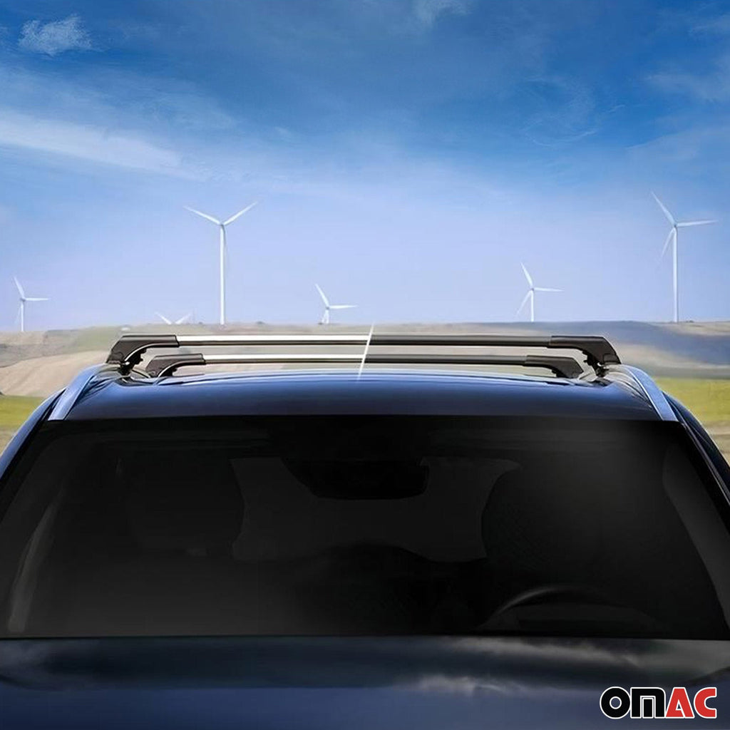 2011-2016 Kia Sportage Roof Rack Cross Bras Luggage Carrie Gray 2 pieces
