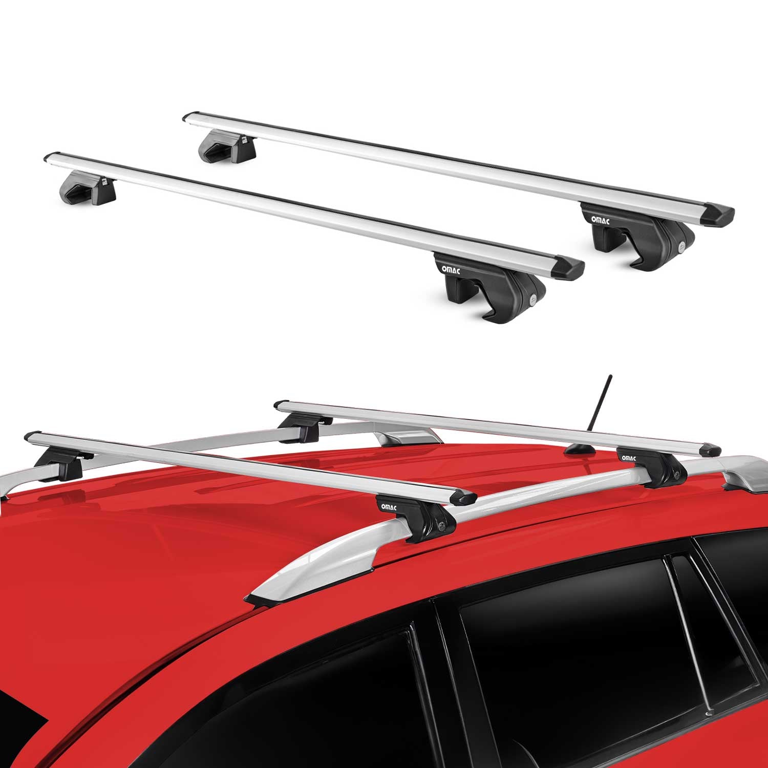 2003-2015 Lexus RX Roof Rack Cross Bars Silver