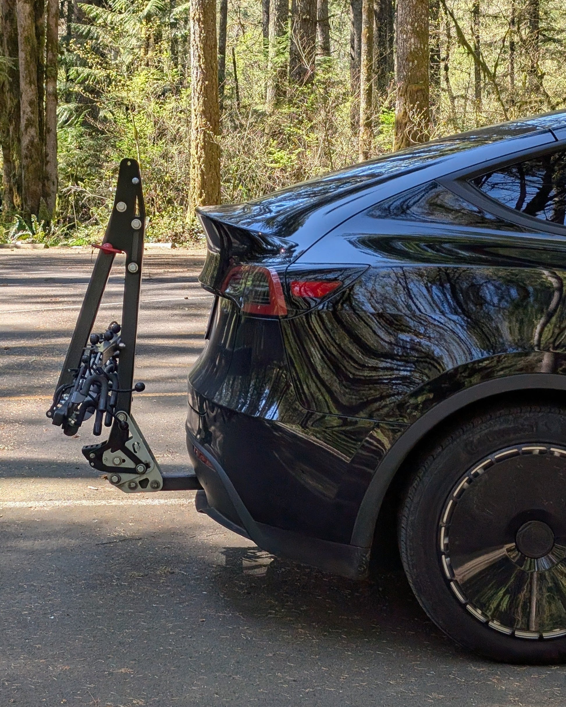 Lolo Racks 4 Bike Rack Optimized for EVs with Foot Activated Tilt and Folding Mast
