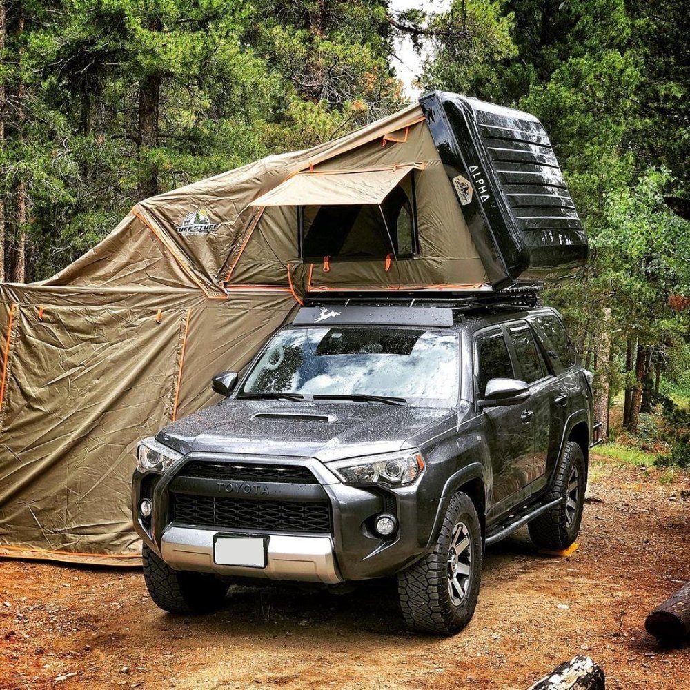 Tuff Stuff Overland Alpha Hardshell Rooftop Tent, Black, 2-3 Person