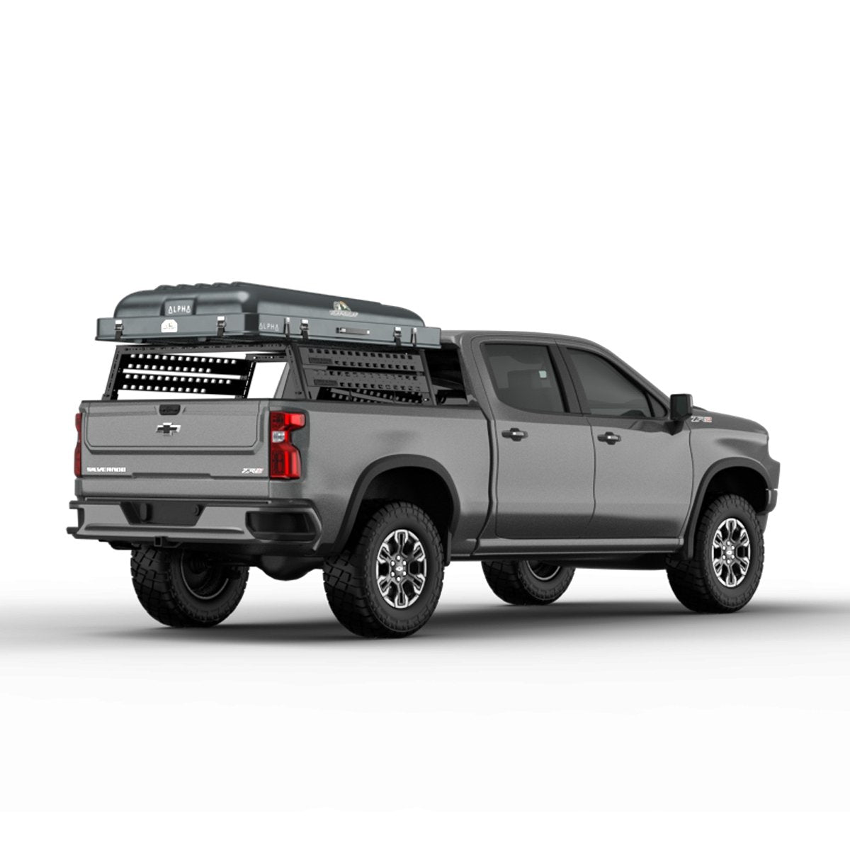 Tuff Stuff Overland Alpha Hardshell Rooftop Tent, Gray, 2-3 Person