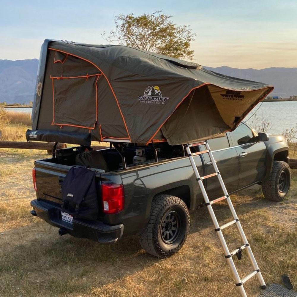 Tuff Stuff Overland Alpha Hardshell Rooftop Tent, Gray, 2-3 Person