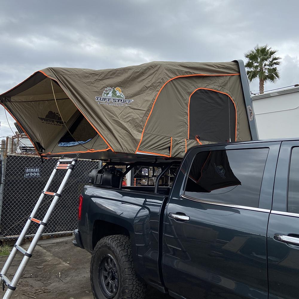 Tuff Stuff Overland Alpha Hardshell Rooftop Tent, Gray, 2-3 Person