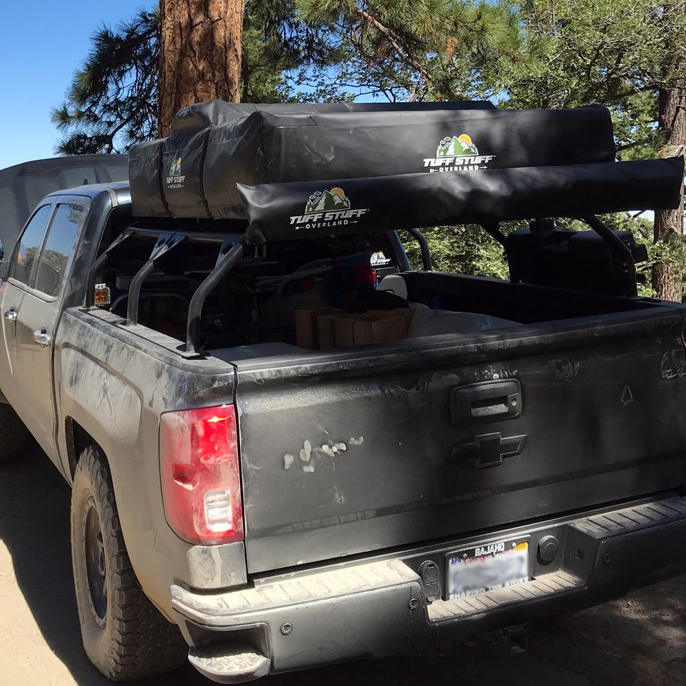 Tuff Stuff Overland Roof Top Tent Truck Bed Rack, Adjustable, Powder Coated 51"