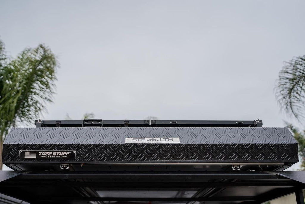 Tuff Stuff Overland Stealth Series Aluminum Shell Rooftop Tent, Black