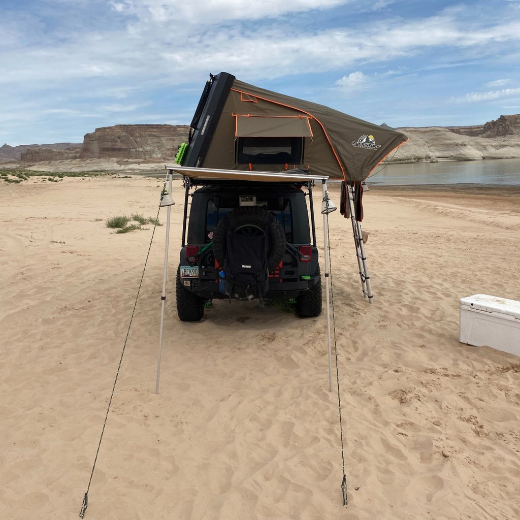 Tuff Stuff Overland Stealth Series Aluminum Shell Rooftop Tent, Black
