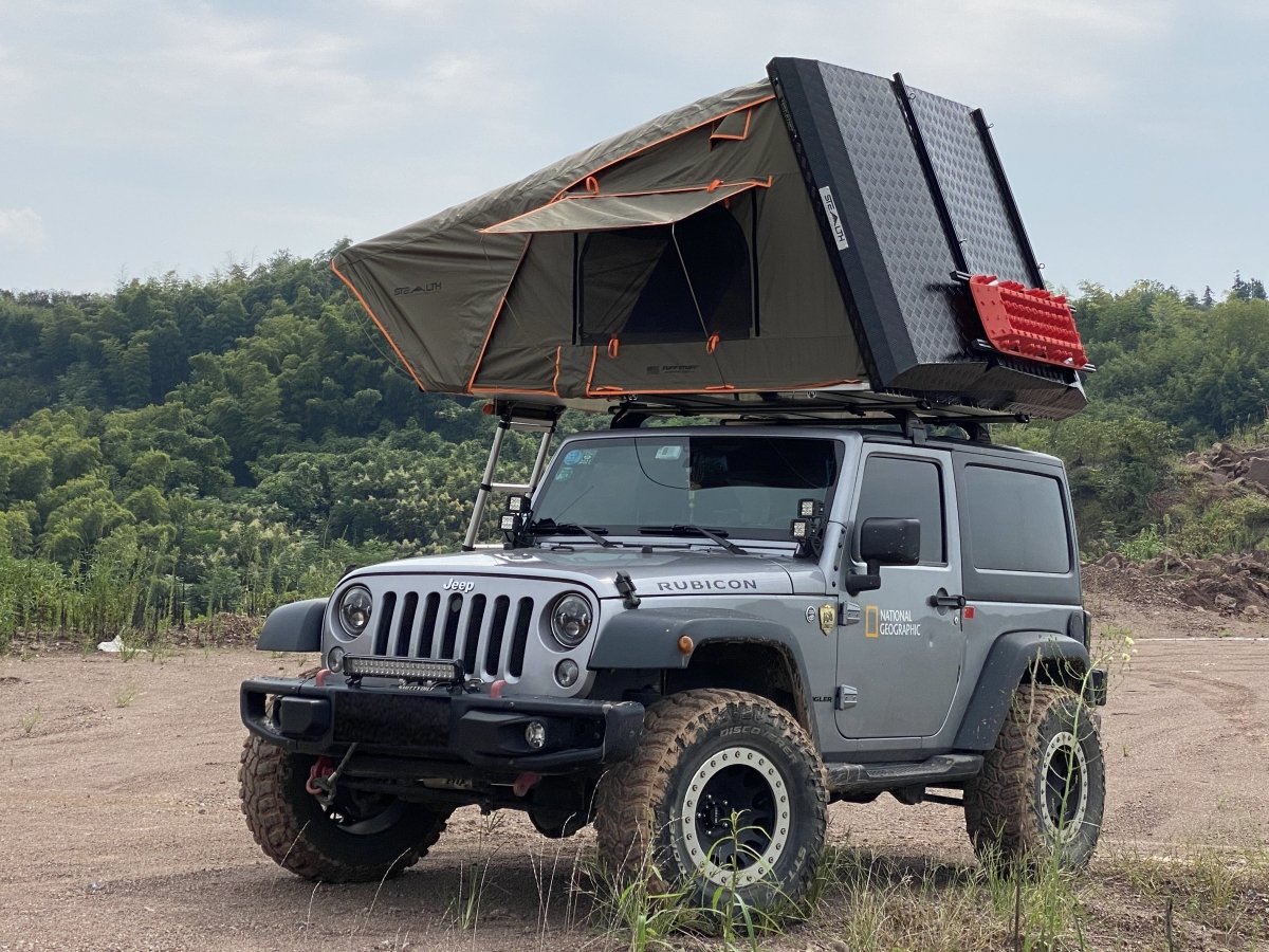 Tuff Stuff Overland Stealth Series Aluminum Shell Rooftop Tent, Black