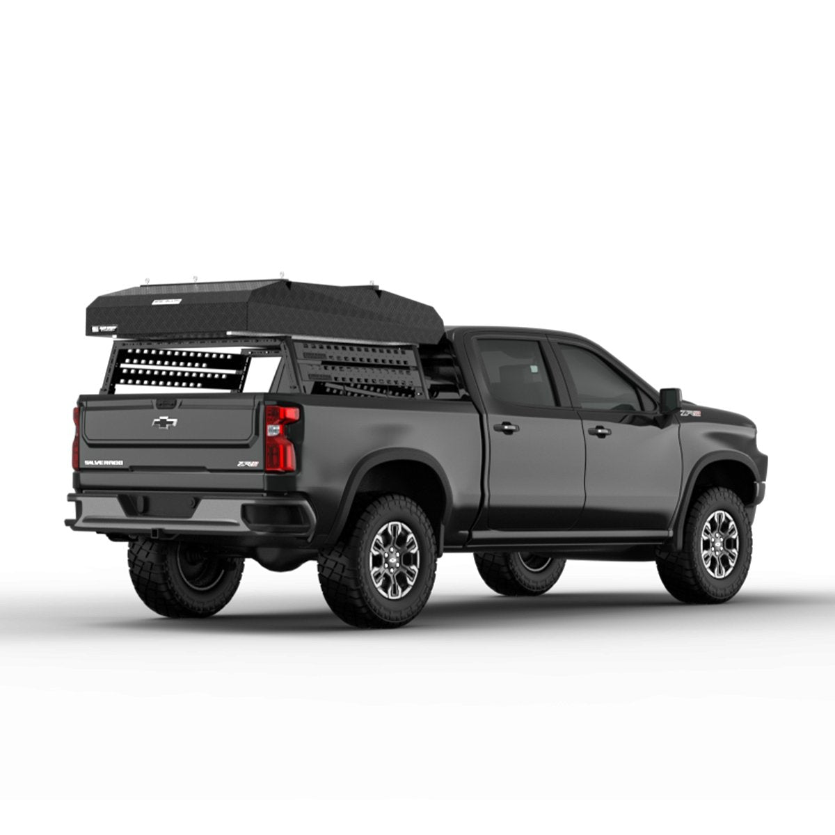 Tuff Stuff Overland Stealth Series Aluminum Shell Rooftop Tent, Black