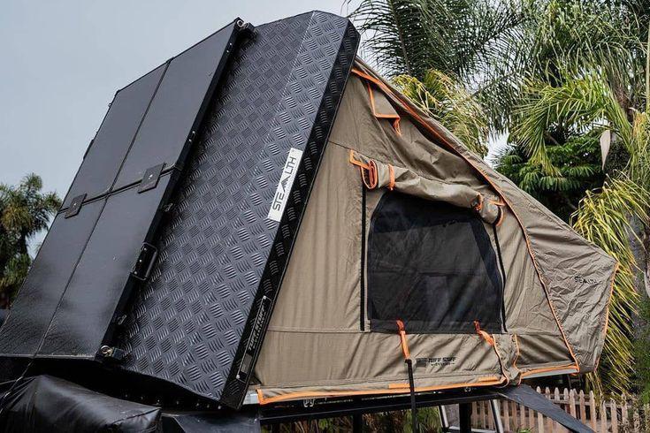 Tuff Stuff Overland Stealth Series Aluminum Shell Rooftop Tent, Black