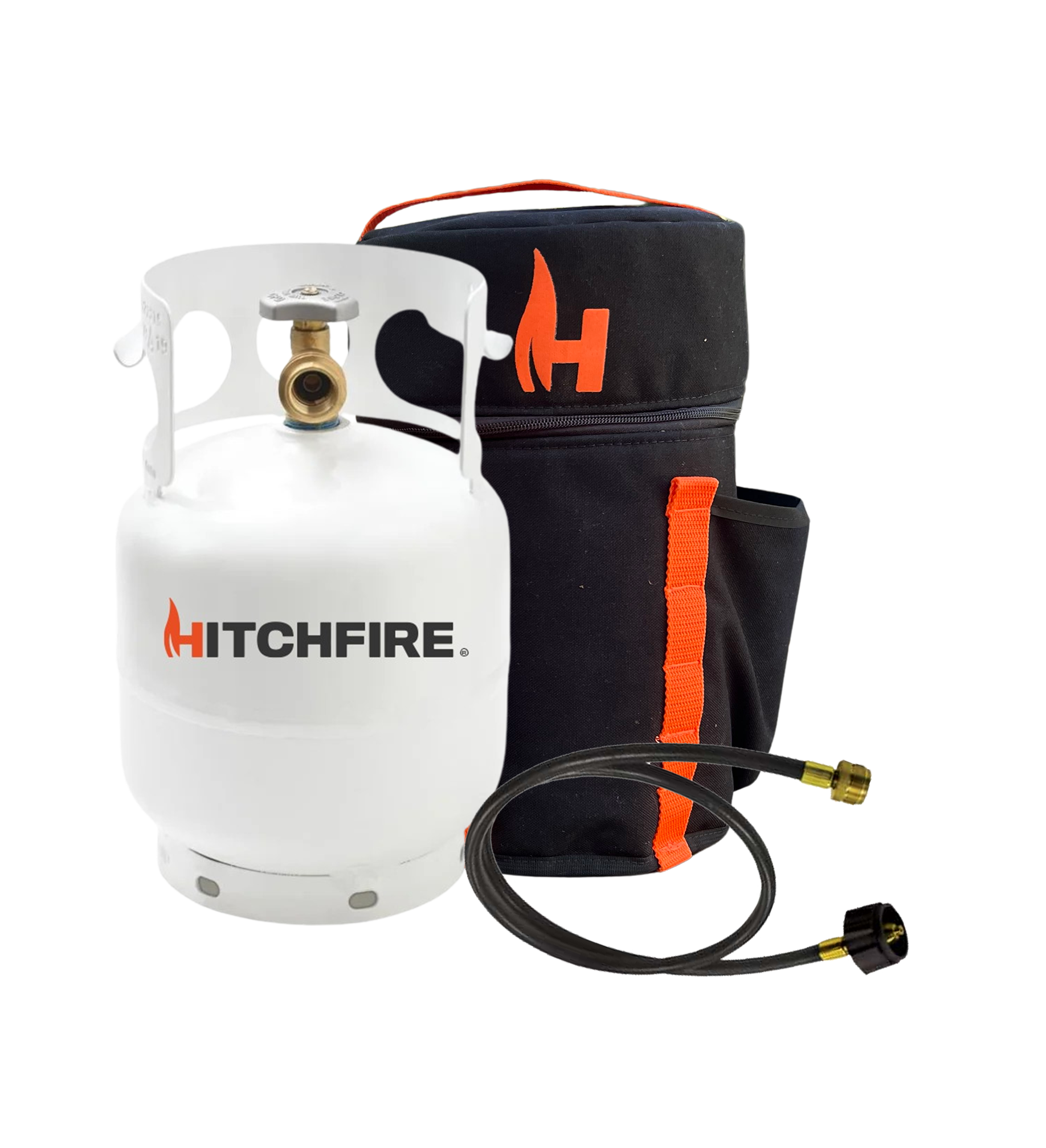 HitchFire 5LB Refillable Propane Tank with Optional Carrying Case