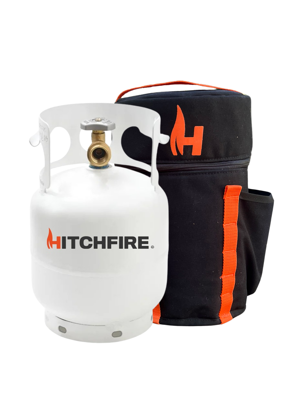 HitchFire 5LB Refillable Propane Tank with Optional Carrying Case