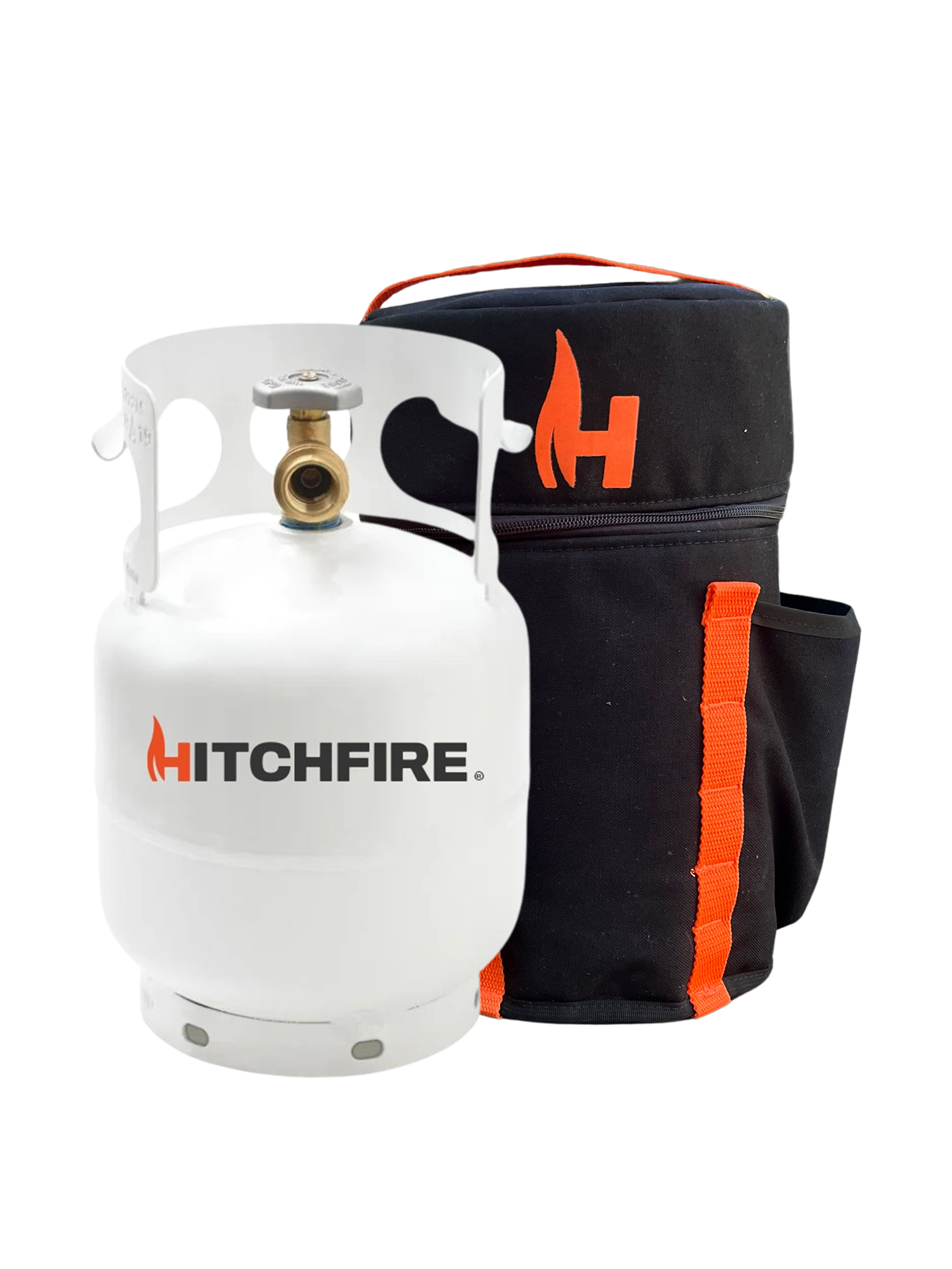 HitchFire 5LB Refillable Propane Tank with Optional Carrying Case